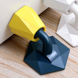 Maxbell Reusable Door Stopper Door Stop Non Punch Bumpproof for Bedroom Restaurant Blue Yellow
