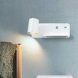 Maxbell Light with USB Port Cordless Charging Indoor Spotlight Adjustable White Left