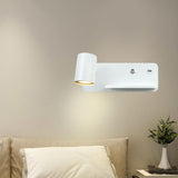 Maxbell Light with USB Port Cordless Charging Indoor Spotlight Adjustable White Left
