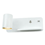 Maxbell Light with USB Port Cordless Charging Indoor Spotlight Adjustable White Left