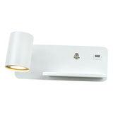 Maxbell Light with USB Port Cordless Charging Indoor Spotlight Adjustable White Left