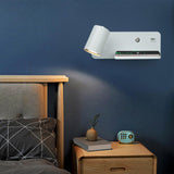 Maxbell Light with USB Port Cordless Charging Indoor Spotlight Adjustable White Left