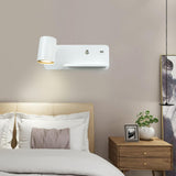Maxbell Light with USB Port Cordless Charging Indoor Spotlight Adjustable White Left