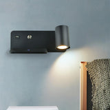 Maxbell Light with USB Port Cordless Charging Indoor Spotlight Adjustable Right Black