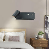 Maxbell Light with USB Port Cordless Charging Indoor Spotlight Adjustable Black Left