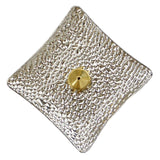 Maxbell Luxury Incense Holder for Sticks Ash Catcher Square for Office Teahouse Home Silver