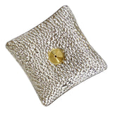 Maxbell Luxury Incense Holder for Sticks Ash Catcher Square for Office Teahouse Home Silver
