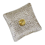 Maxbell Luxury Incense Holder for Sticks Ash Catcher Square for Office Teahouse Home Silver