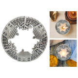 Maxbell Retro Style Jar Candle Topper Lid Accelerate Melting Shade Home Decor Silver