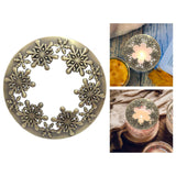Maxbell Antique Candle Cover Candles Shades Sleeves Metal Jar Candle Lid Topper Bronze