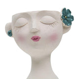 Maxbell Flower Vase Planters Flowerpot Bud Holder Living Room Human Head Statues Red