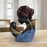 Maxbell Resin Figurines Collectibles Ornaments for Study Office Desk Table Blue