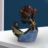 Maxbell Resin Figurines Collectibles Ornaments for Study Office Desk Table Blue