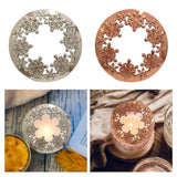 Maxbell Retro Style Candle Jar Lid Shades Tealight Cover for Wedding Home Party Silver