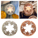 Maxbell Retro Style Candle Jar Lid Shades Tealight Cover for Wedding Home Party Silver