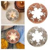 Maxbell Retro Style Candle Jar Lid Shades Tealight Cover for Wedding Home Party Silver