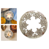 Maxbell Retro Style Candle Jar Lid Shades Tealight Cover for Wedding Home Party Silver