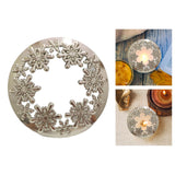 Maxbell Retro Style Candle Jar Lid Shades Tealight Cover for Wedding Home Party Silver