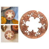 Maxbell Retro Style Candle Jar Lid Shades Tealight Cover for Wedding Home Party Rose Gold