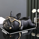 Maxbell Statue Storage Tray Ornaments Art Multi Functional for Candy Porch Fruit Black