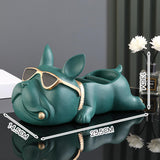 Maxbell Statue Storage Tray Ornaments Art Multi Functional for Candy Porch Fruit Green