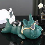 Maxbell Statue Storage Tray Ornaments Art Multi Functional for Candy Porch Fruit Green