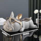 Maxbell Statue Storage Tray Ornaments Art Multi Functional for Candy Porch Fruit Beige