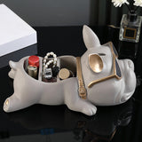 Maxbell Statue Storage Tray Ornaments Art Multi Functional for Candy Porch Fruit Beige