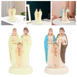 Maxbell Holy Family with Child Statue Religious Figurine Crafts Blessed for Desktop Luminous