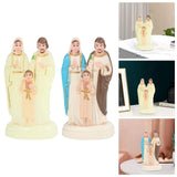 Maxbell Holy Family with Child Statue Religious Figurine Crafts Blessed for Desktop Luminous