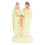 Maxbell Holy Family with Child Statue Religious Figurine Crafts Blessed for Desktop Luminous