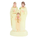 Maxbell Holy Family with Child Statue Religious Figurine Crafts Blessed for Desktop Luminous