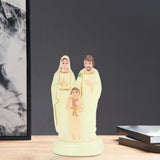 Maxbell Holy Family with Child Statue Religious Figurine Crafts Blessed for Desktop Luminous