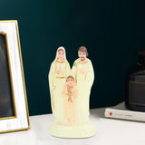 Maxbell Holy Family with Child Statue Religious Figurine Crafts Blessed for Desktop Luminous