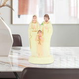 Maxbell Holy Family with Child Statue Religious Figurine Crafts Blessed for Desktop Luminous