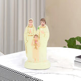 Maxbell Holy Family with Child Statue Religious Figurine Crafts Blessed for Desktop Luminous