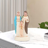 Maxbell Holy Family with Child Statue Religious Figurine Crafts Blessed for Desktop Colorful