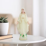Maxbell Blessed Virgin Mary Figurine Character Sculpture Statue Decoration 15cm Luminous