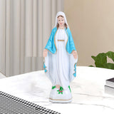Maxbell Blessed Virgin Mary Figurine Character Sculpture Statue Decoration 15cm Blue Coat