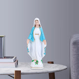 Maxbell Blessed Virgin Mary Figurine Character Sculpture Statue Decoration 15cm Blue Coat