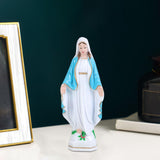 Maxbell Blessed Virgin Mary Figurine Character Sculpture Statue Decoration 15cm Blue Coat