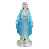 Maxbell Blessed Virgin Mary Figurine Character Sculpture Statue Decoration 10cm Clear Blue Coat