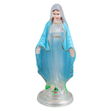 Maxbell Blessed Virgin Mary Figurine Character Sculpture Statue Decoration 10cm Clear Blue Coat