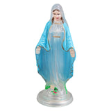 Maxbell Blessed Virgin Mary Figurine Character Sculpture Statue Decoration 10cm Clear Blue Coat