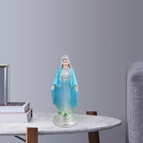 Maxbell Blessed Virgin Mary Figurine Character Sculpture Statue Decoration 10cm Clear Blue Coat