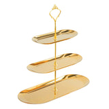 Maxbell Gold Plated Stainless Steel Jewelry Tray Dish for Glasses Vanity Bathroom 3 Tier