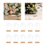 Maxbell 10x Clear Acrylic Place Cards Seating Cards with Stand for Wedding Reception 10cmx0.2cmx14cm