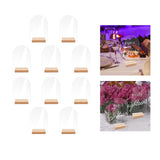 Maxbell 10x Clear Acrylic Place Cards Seating Cards with Stand for Wedding Reception 10cmx0.2cmx14cm