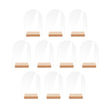 Maxbell 10x Clear Acrylic Place Cards Seating Cards with Stand for Wedding Reception 10cmx0.2cmx14cm