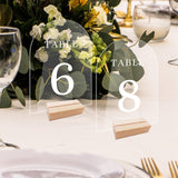 Maxbell 10x Clear Acrylic Place Cards Seating Cards with Stand for Wedding Reception 10cmx0.2cmx14cm